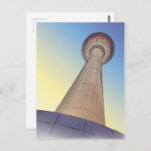 Calgary Tower Illustration Postkarte (Vorne/Hinten)