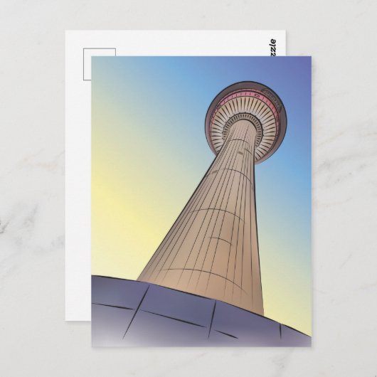 Calgary Tower Illustration Postkarte (Vorne/Hinten)