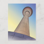 Calgary Tower Illustration Postkarte (Vorderseite)
