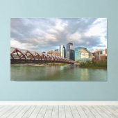 Calgary und die Friedensbrücke Leinwanddruck (Insitu (Holzboden))