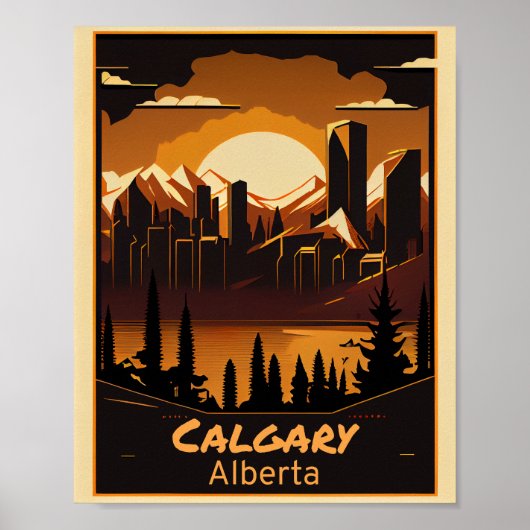 Calgary Vintage Art Poster (Vorne)