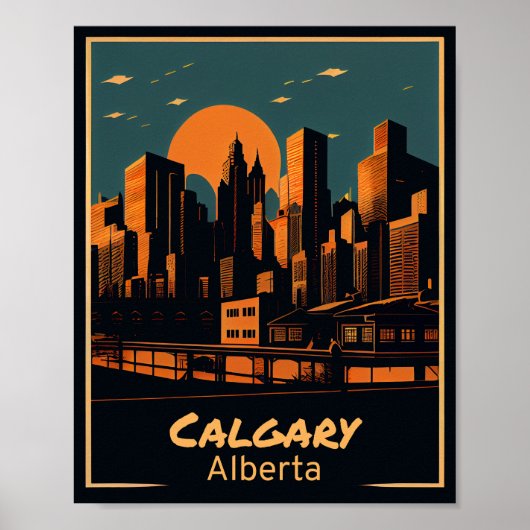 Calgary Vintage Kunst Poster (Vorne)