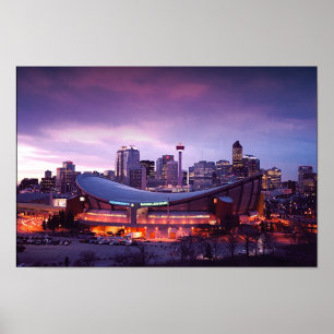 Calgary während des Sonnenuntergangs Poster