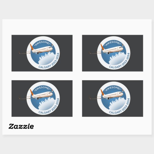 Calgary Winter 2014 Rechteckiger Aufkleber (Blatt)