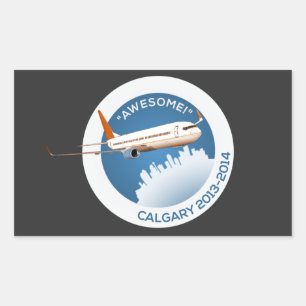 Calgary Winter 2014 Rechteckiger Aufkleber