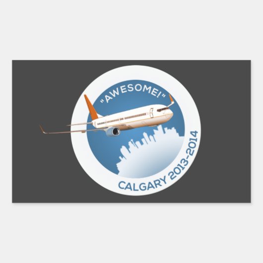 Calgary Winter 2014 Rechteckiger Aufkleber (Vorderseite)