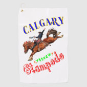 Calgary Yeehaw Stampede Golfhandtuch (Vorderseite)
