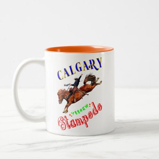 Calgary Yeehaw Stampede Zweifarbige Tasse (Links)