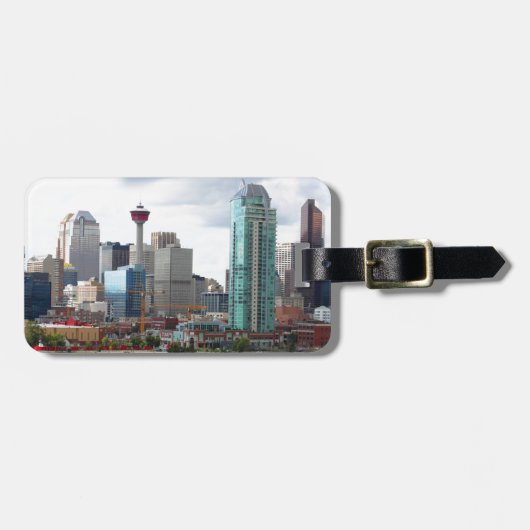Calgaryskyline mit Gebäude und Turm Gepäckanhänger (Vorderseite horizontal)