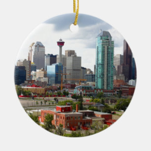 Calgaryskyline mit Gebäude und Turm Keramik Ornament