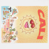 Cali Beach Paradise Fleecedecke (Vorderseite (Horizontal))