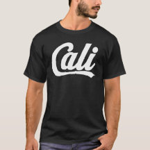Cali Bold Script Logo (Weiß) für kalifornische Fan