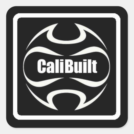 Cali Built eingetragener Logo-Aufkleber Quadratischer Aufkleber (Vorderseite)