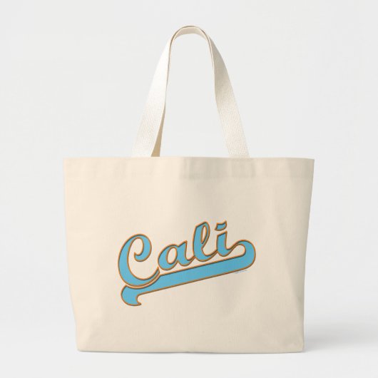 Cali California Surfer-Logo in Blue Jumbo Stoffbeutel (Vorne)