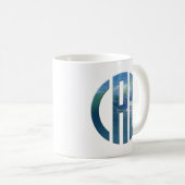 Cali Circle Wave Logo (dunkel) Kaffeetasse (VorderseiteRechts)