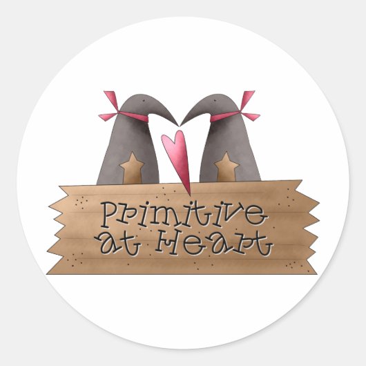 Cali Crows - Primitiv im Herzen Runder Aufkleber (Vorderseite)