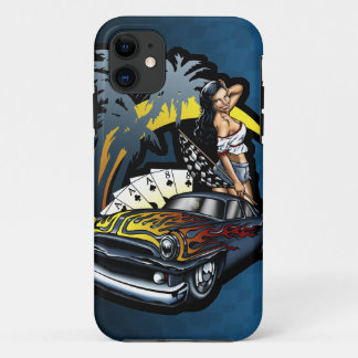 Cali Dreamin Auto-Button herauf Mädchen iPhone 11 Hülle