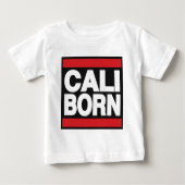 Cali geborenes Rot Baby T-shirt (Vorderseite)
