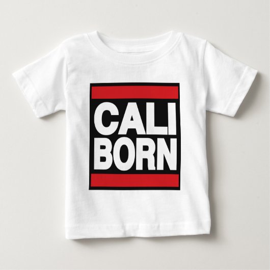 Cali geborenes Rot Baby T-shirt (Vorderseite)