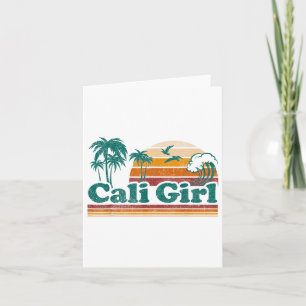 Cali Girl California Beach Sommerurlaub Vintag Karte