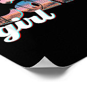 Cali Girl Sunset Beach California Summer Retro Win Poster (Ecke)