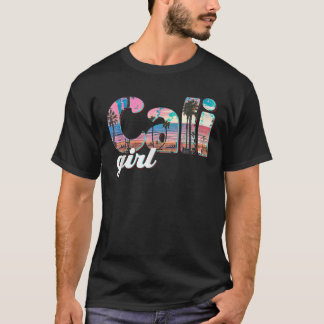 Cali Girl Sunset Beach California Summer Retro Win T-Shirt