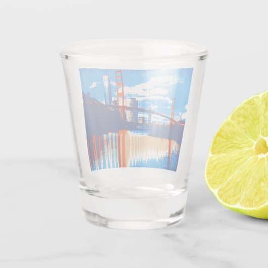 Cali, Golden Gate Bridge San Francisco SQ SS Schnapsglas (Rückseite)