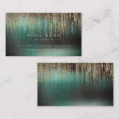 Cali Green Ombre Metallic Gold Matrix Cyber Rain Visitenkarte (Vorne/Hinten)