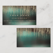 Cali Green Ombre Metallic Gold Matrix Cyber Rain Visitenkarte (Vorne/Hinten)