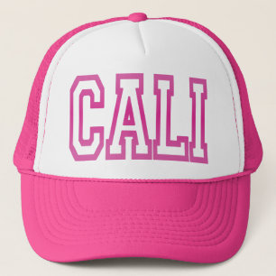 CALI Kalifornien Fernlastfahrer-Hut (Rosa) Truckerkappe