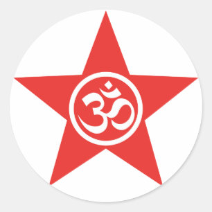 Cali☆karma ~ OM-Stern-Aufkleber Runder Aufkleber