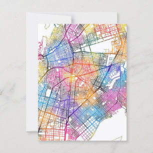 Cali Kolumbien City Map Postkarte