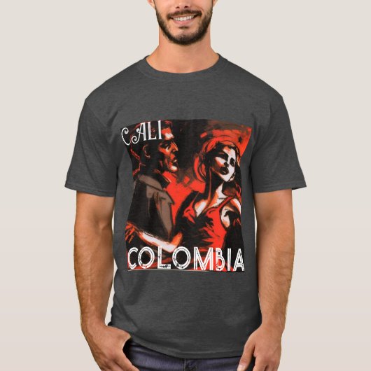 Cali Kolumbien leidenschaftlich über Salsa Tanzen T-Shirt (Vorderseite)