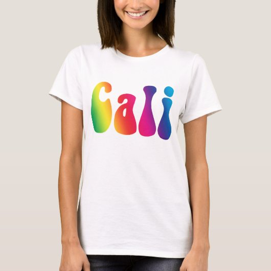 Cali Krawatte-Dye California Rainbow-Logo-Shirt T-Shirt (Vorderseite)