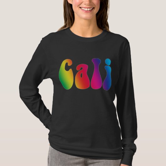 Cali Krawatte-Dye California Rainbow-Logo-Shirt T-Shirt (Vorderseite)
