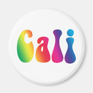 Cali Krawatten-Kalifornienhippie-Logo Magnet
