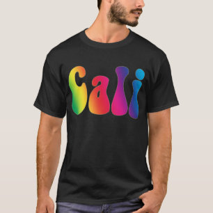 Cali Krawatten-Kalifornienhippie-Logo T-Shirt