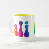 Cali Krawatten-Kalifornienhippie-Logo Zweifarbige Tasse (Vorderseite Links)