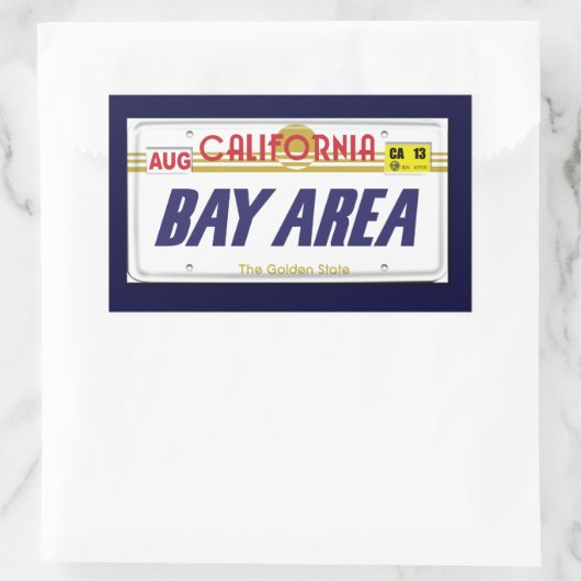 Cali License Teller Rechteckiger Aufkleber (Tasche)