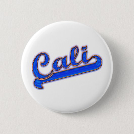 Cali-Logo Blaue Welle Button (Vorderseite)