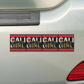 Cali Mädchen-Repräsentanten-Rot Autoaufkleber (Auf Auto)