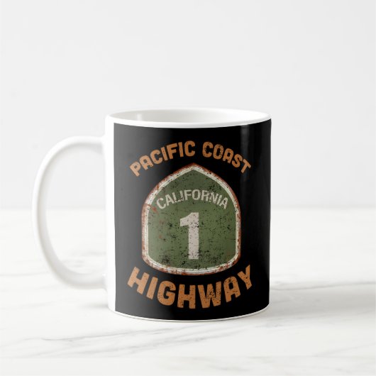 Cali Pacific Coast Highway 1 Kalifornien Kaffeetasse (Links)