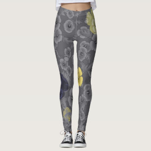 Cali Poppies Überdimensionales Drucken in Grau und Leggings