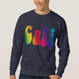 Cali Rainbow California Hippie-Logo-Shirt Sweatshirt
