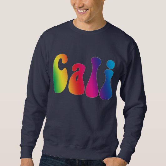 Cali Rainbow California Hippie-Logo-Shirt Sweatshirt (Vorderseite)