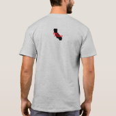 CALI STRONG Red Blk CA Solid Heart T-Shirt (Rückseite)
