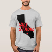 CALI STRONG Red Blk CA Solid Heart T-Shirt (Vorderseite)