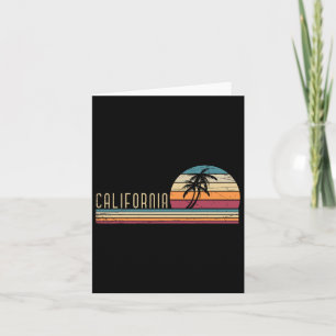 Cali Summer Vacation Ca Palm Trees Usa Retro Karte