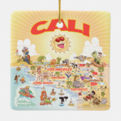 CALI Sunny California Keramik Ornament (Rückseite)
