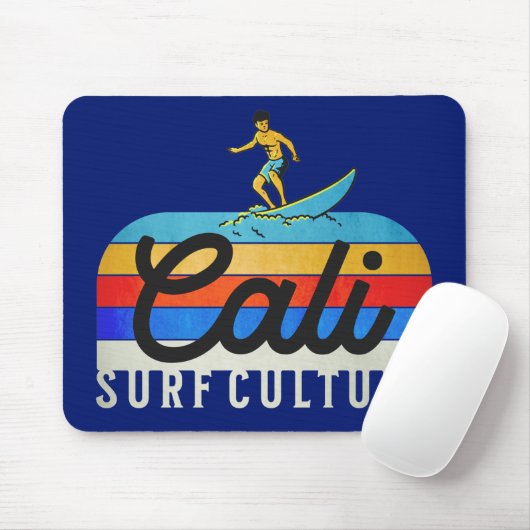 Cali Surf Culture Retro Style Mousepad (Mit Mouse)
